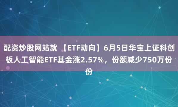 配资炒股网站就 【ETF动向】6月5日华宝上证科创板人工智能ETF基金涨2.57%，份额减少750万份