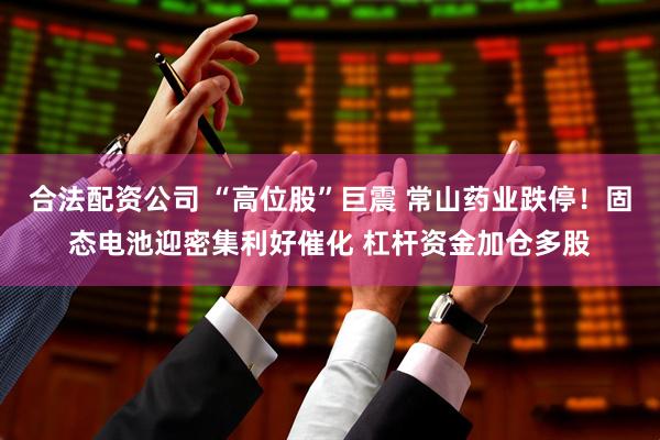 合法配资公司 “高位股”巨震 常山药业跌停！固态电池迎密集利好催化 杠杆资金加仓多股